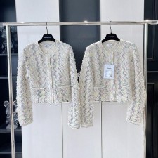 샤넬 cc 트위드 자켓